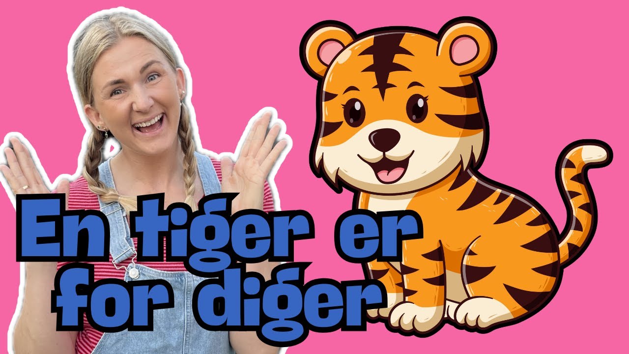En tiger er for diger - Knøtteshow - Barnesanger med pedagog bildestøtte og bevegelser