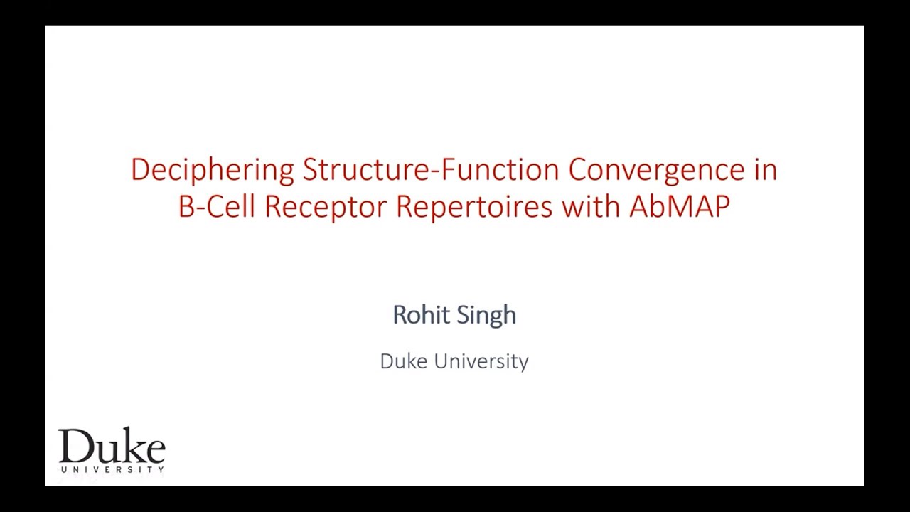 AIRR C Seminar Series, June 26, 2025   Rohit Singh, Duke University, United States
