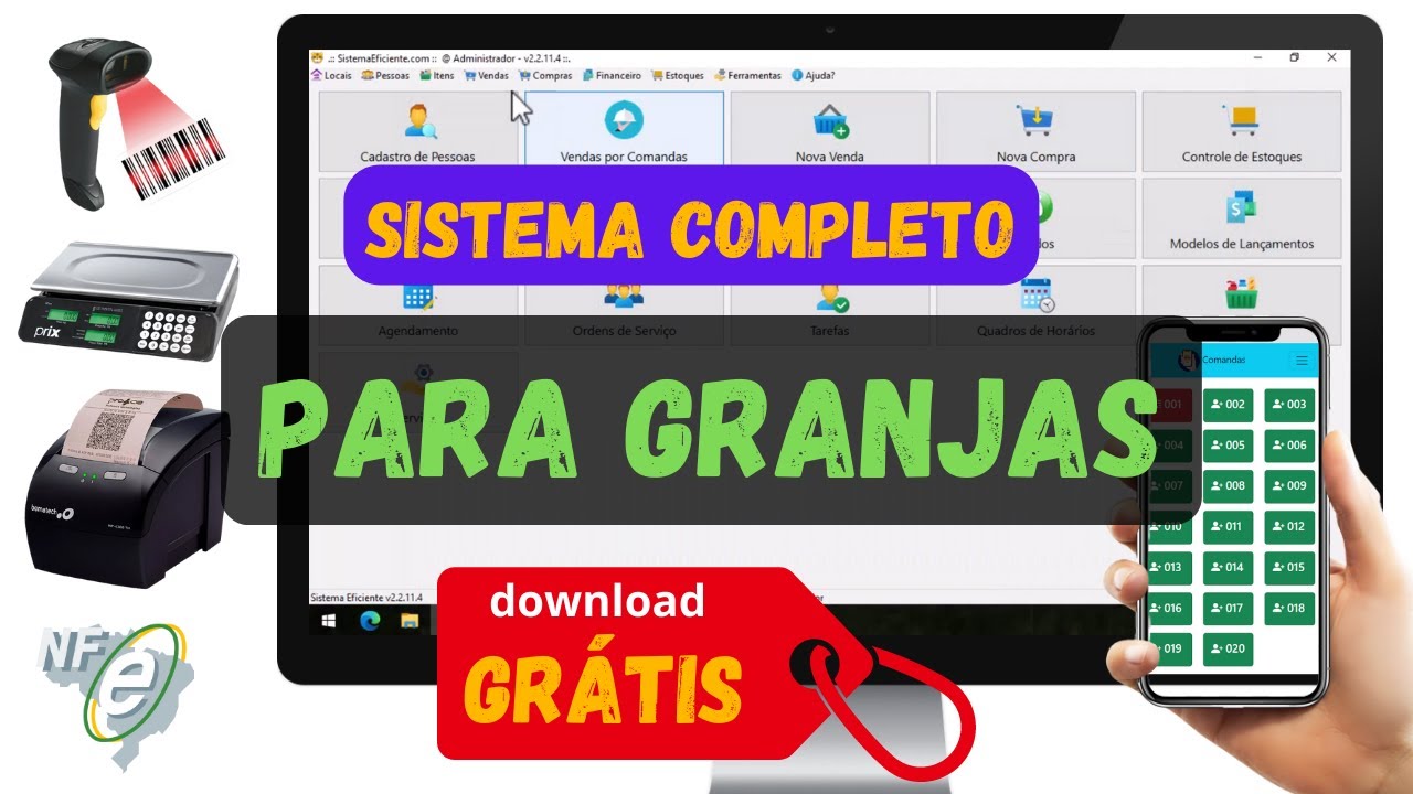 SISTEMA PARA CONTROLE DE GRANJAS DE AVES, DE PORCOS OU OUTROS ANIMAIS
