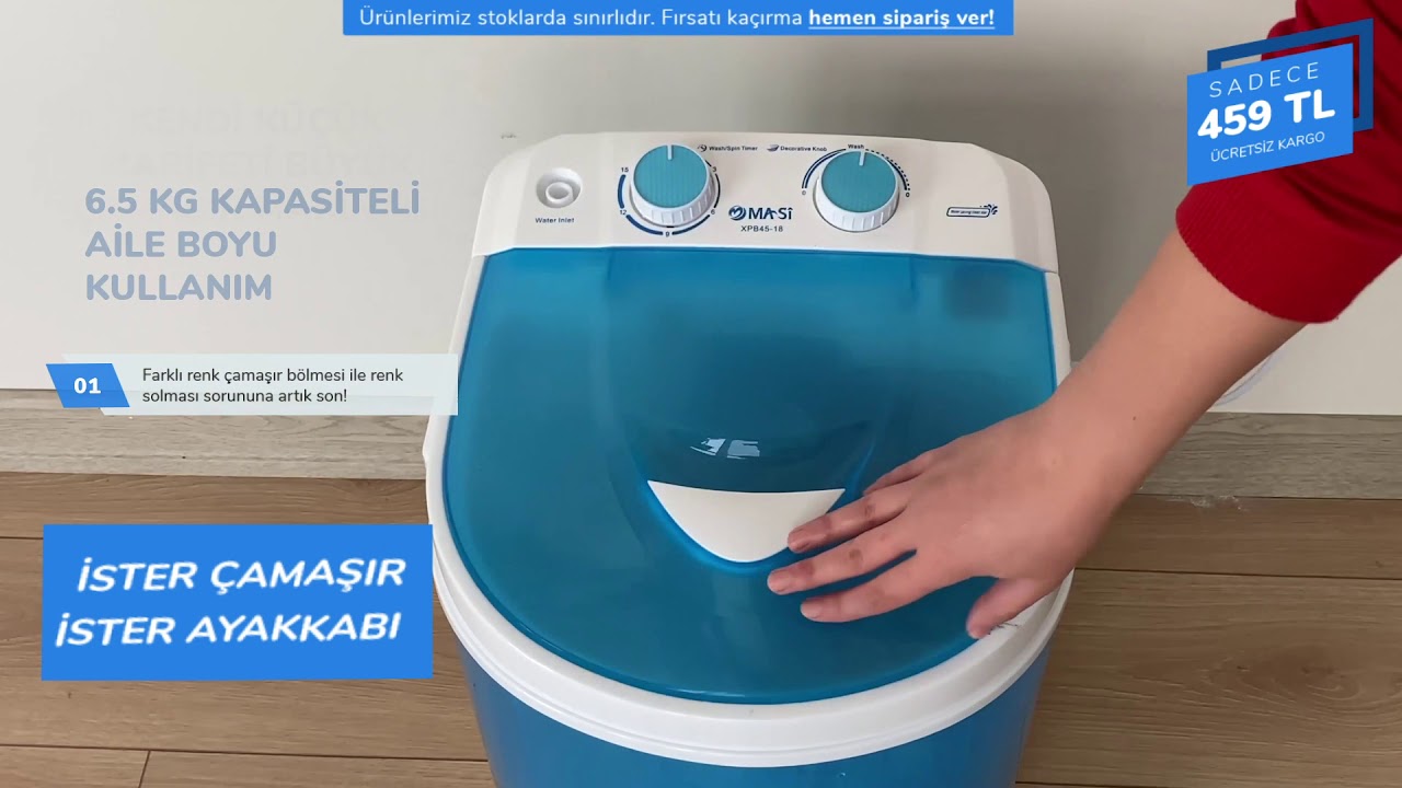 ÇOK FONKSİYONLU MİNİ ÇAMAŞIR MAKİNESİ