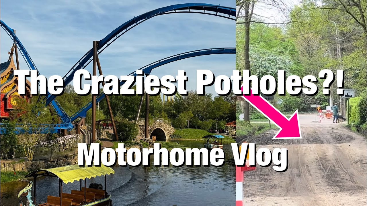 THE CRAZIEST POTHOLES IN BELGIUM?! Toverland & Camping Siesta Motorhome Vlog