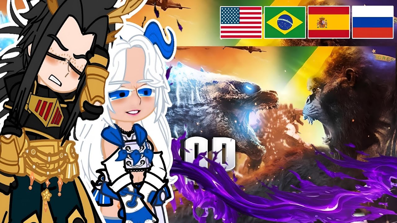 Past Kaijus (AU) react to: Godzilla vs Kong - NÃO ME CURVO PRA NINGUÉM |PAPYRUS DA BATATA [🇧🇷🇺🇲🇷🇺🇪🇸]