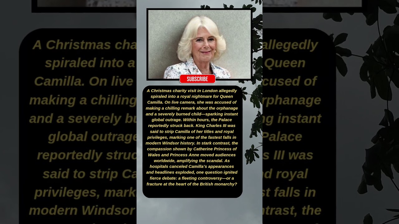 Camilla&rsquo;s Orphanage Shock: Titles Gone Overnight! #RoyalCrisis #CamillaGate #WindsorDrama