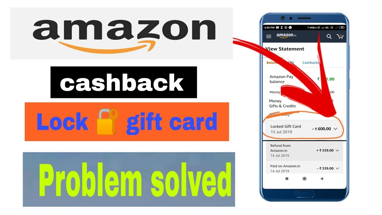 Amazon 100% 🔐 Lock Gift card problem solved || amazon cashback gift card  Lock Problem solved