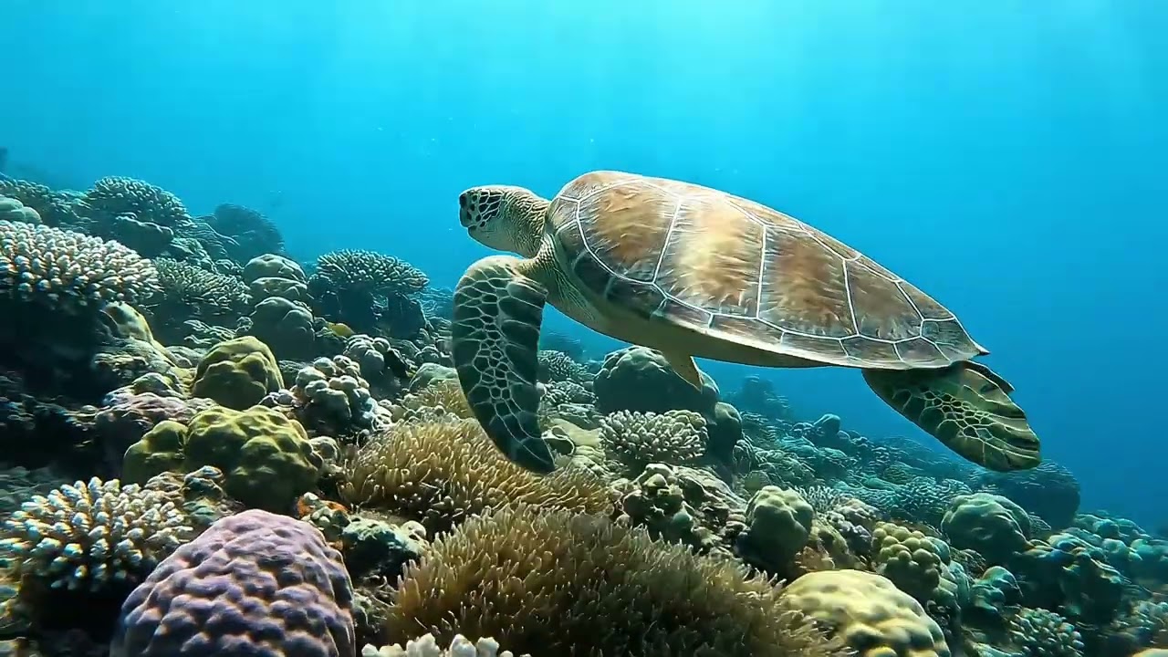 Underwater Ambience – Sea Turtle, Ocean Depths & Soft Piano (15 Minutes)