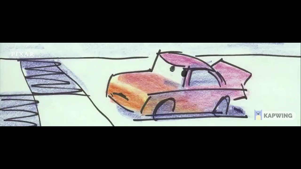 Cars (2006): The King's Crash Early 2003 Storyboard