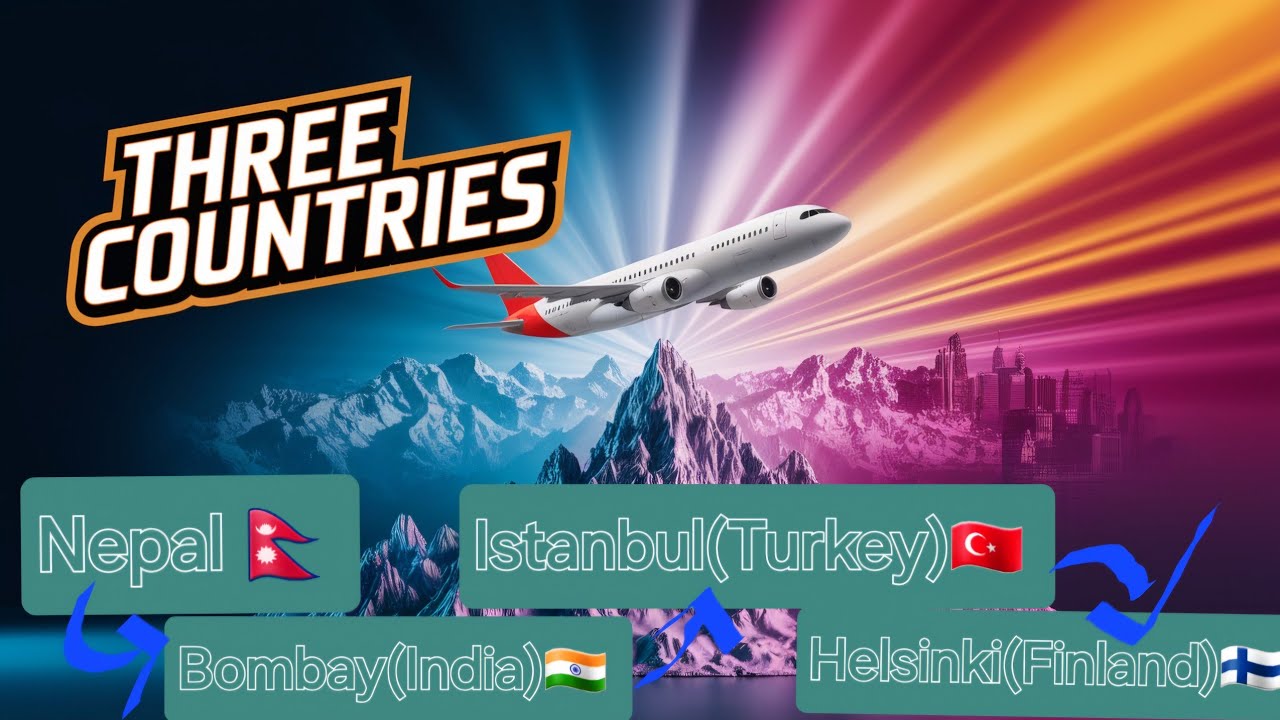 Nepal 🇳🇵  To Finland  🇫🇮 (Airplane view) #youtube