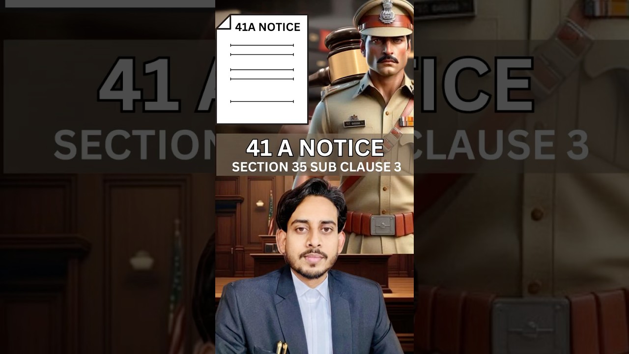 41A Notice of Cr.PC now Section 35(3) of BNSS #shortsfeed #shorts #BNS #court #police #lawyer #law