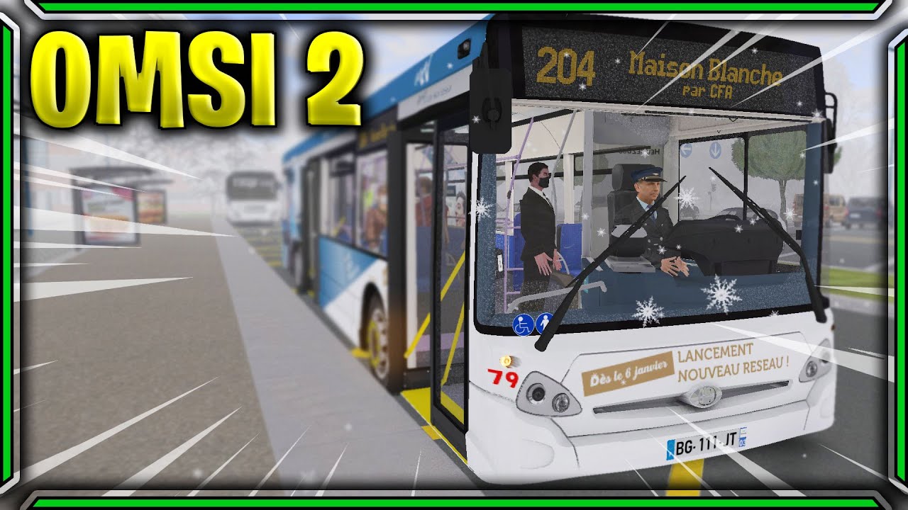 🚌[OMSI 2] - BUS HEULIEZ GX327 (SAINT-SERVAN) SORTIE DEPOT + LIGNE 204 🔥 DE LA NEIGE DE NOEL !!