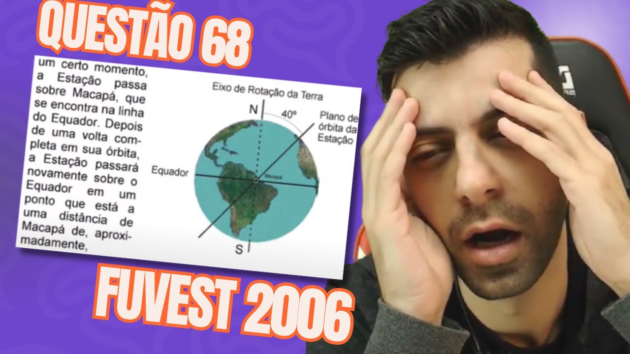 FUVEST 2006 - Q68 - A Estação Espacial Internacional mantém atualmente uma órbita circular