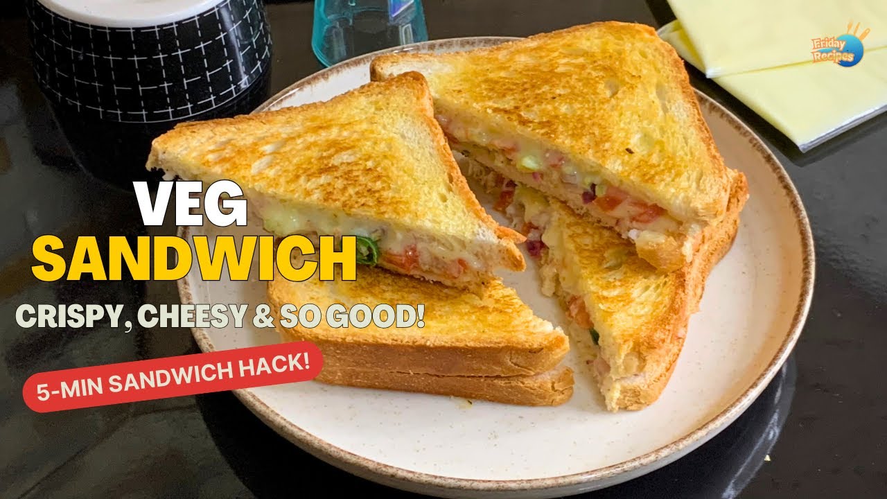 5-Min Veg Sandwich Recipe | Easy & Healthy Breakfast | Quick Vegetable Sandwich