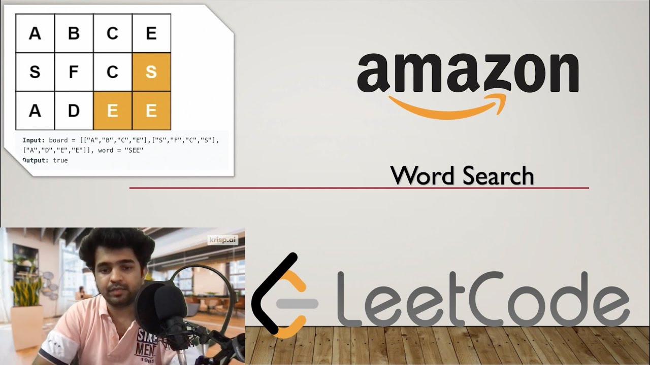 WORD SEARCH - AMAZON CODING INTERVIEW QUESTION - LEETCODE