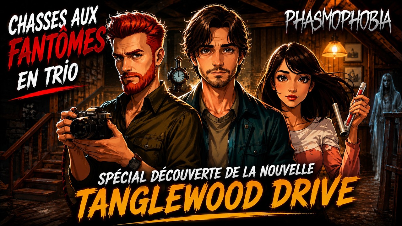 Phasmophobia - Decouverte et live spécial de Tanglewood drive (rework) en trio