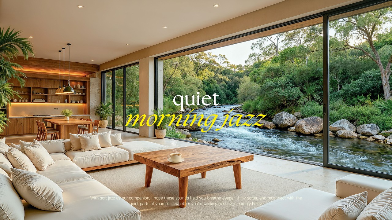 Cozy Morning Jazz Cabin for Positive Energy | Gentle Lakeside Jazz Background Music for Work