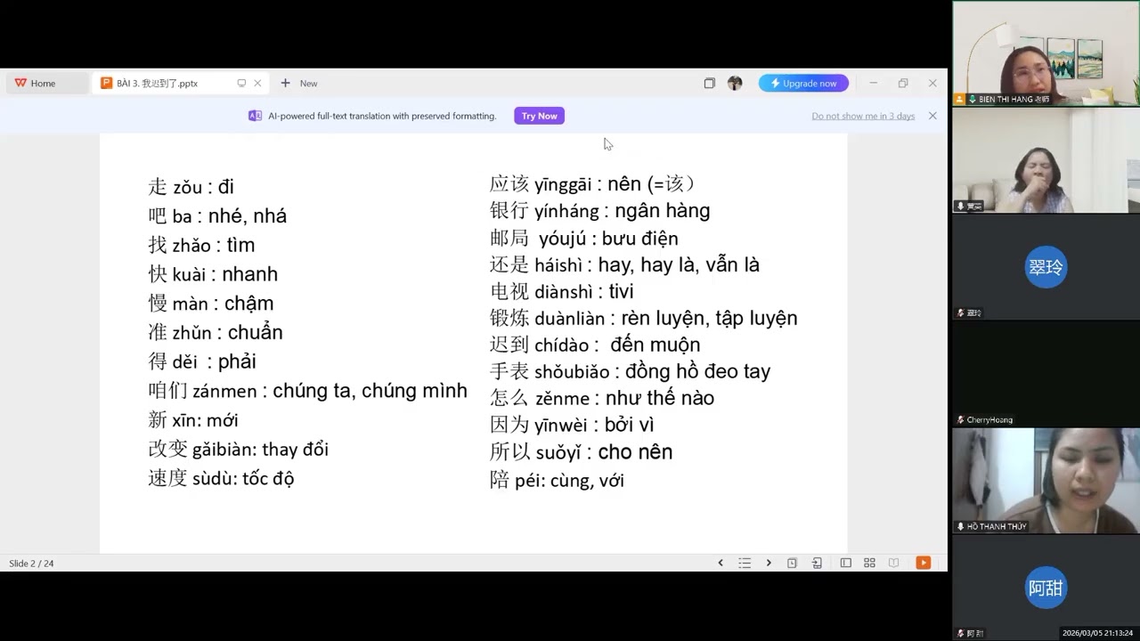 lop 3, 5 : giao tiep di lam  on tap p1