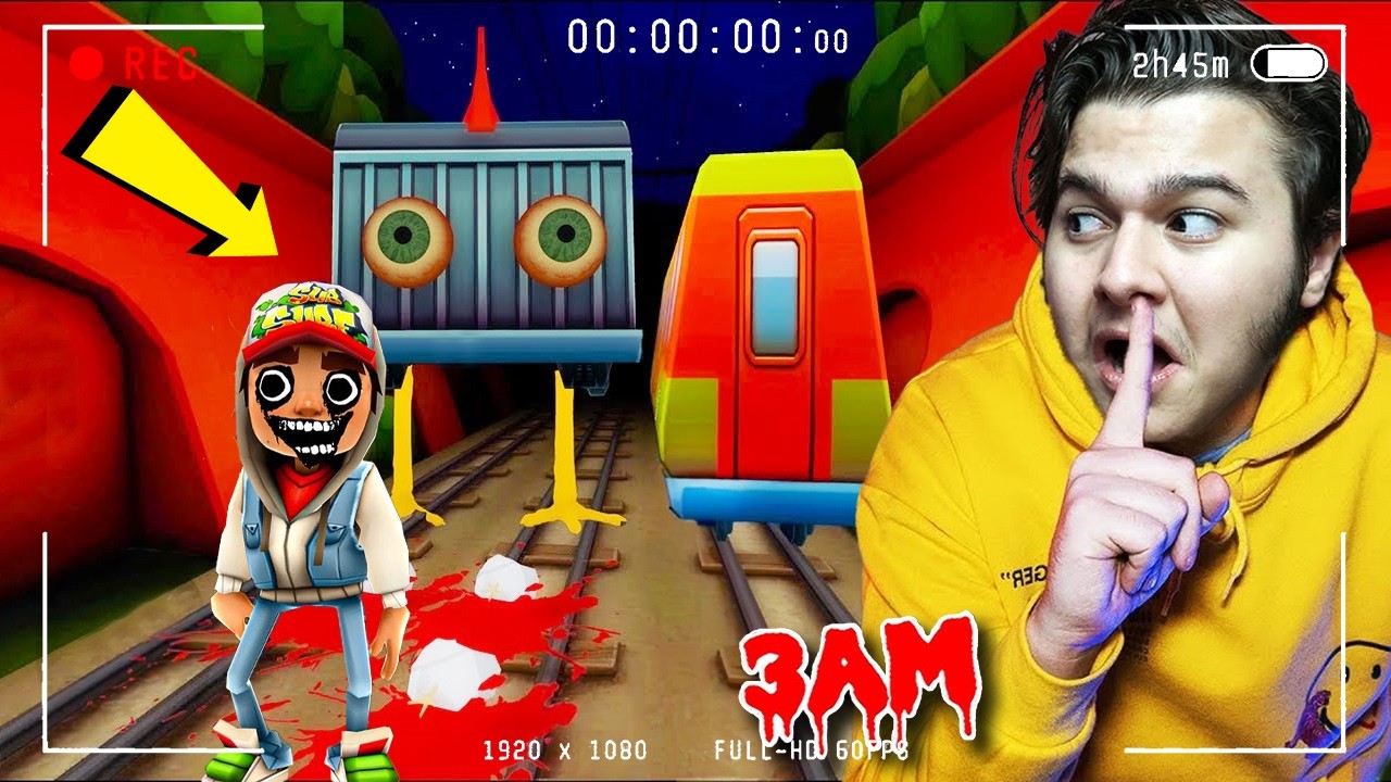 GECE 3'te SUBWAY SURFERS.EXE OYNARSANIZ EVİNİZE GELİR !! (SUBWAY HORROR) *GERÇEK HAYATTA*