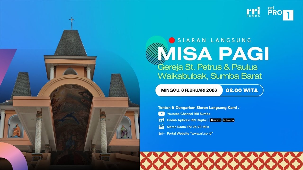 🔴 Live - Misa Pagi di Gereja Katolik St. Petrus & Paulus Waikabubak | 08 Februari 2026