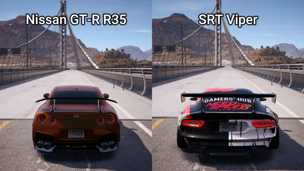 NFS Payback - Nissan GT-R R35 vs SRT Viper - Drag Race