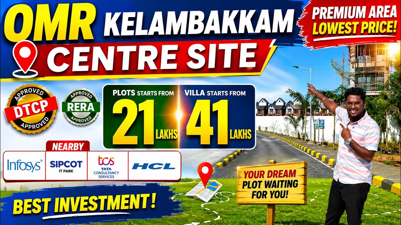 ‼️Plots for sale in OMR Kelambakkam starting at 4.2 million | House for sale in Thaiyur🔥
