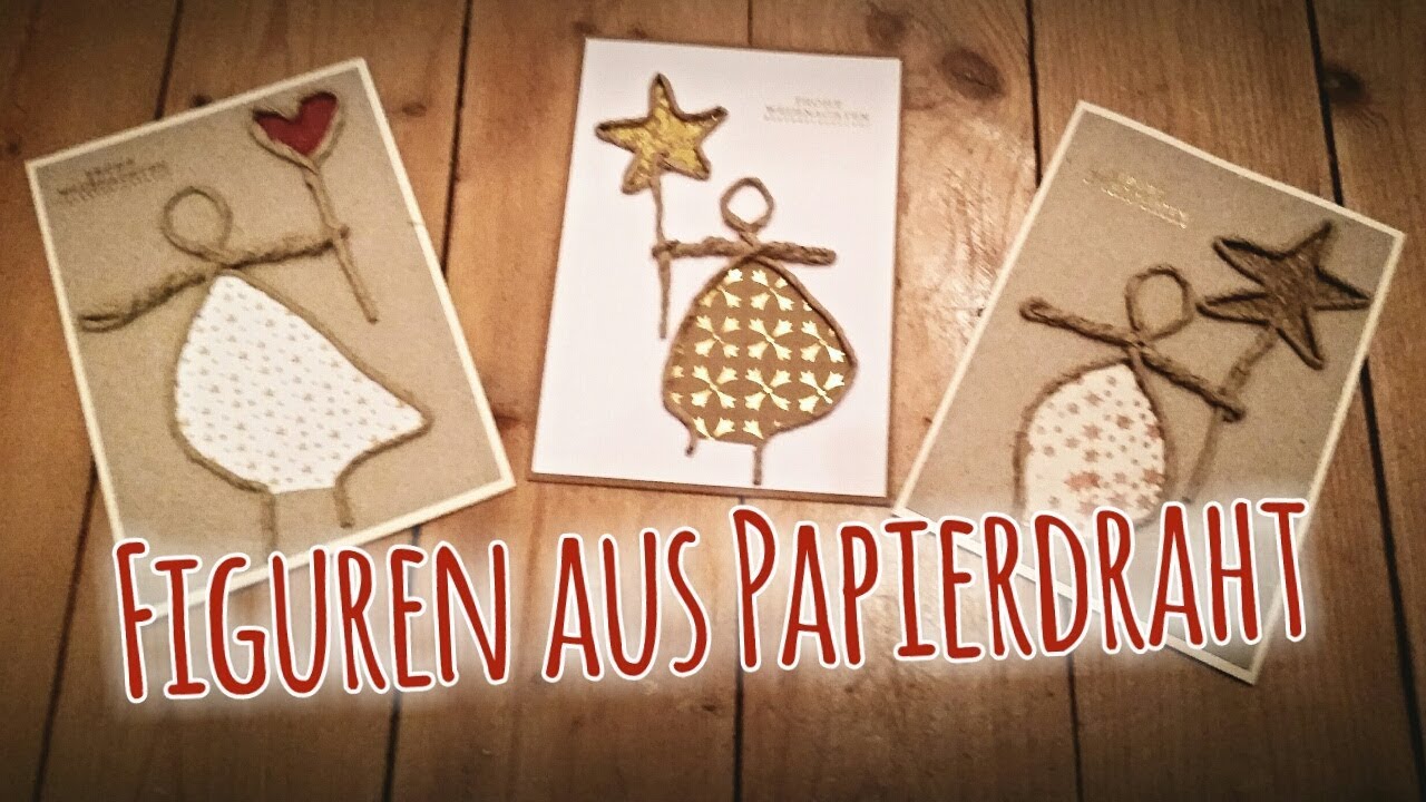 Figuren aus Papierdraht | Figur aus Draht und Papier | Weihnachtskarte