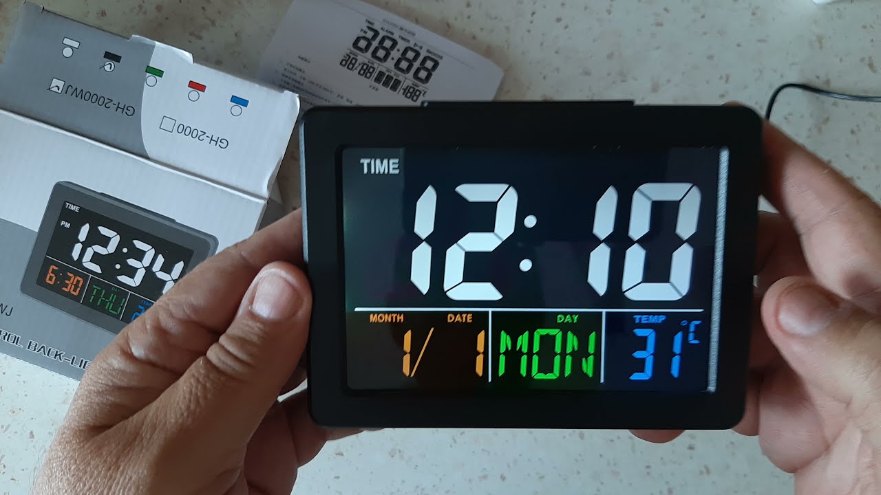 Digital LED Clock GH-2000WJ  - (4K)