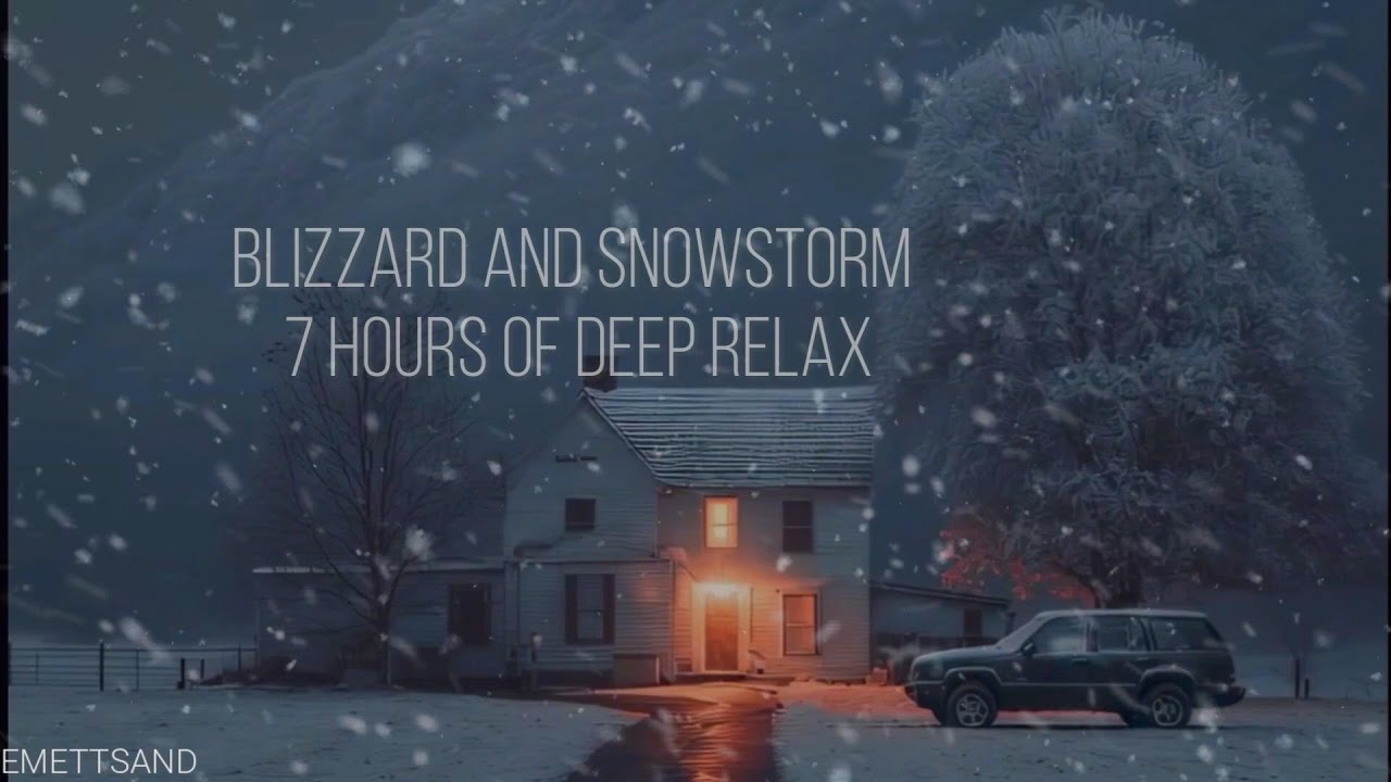 ❄️ 7 Hours of Blizzard , Snowstorm sounds , fall asleep fast , perfect for study and relaxation