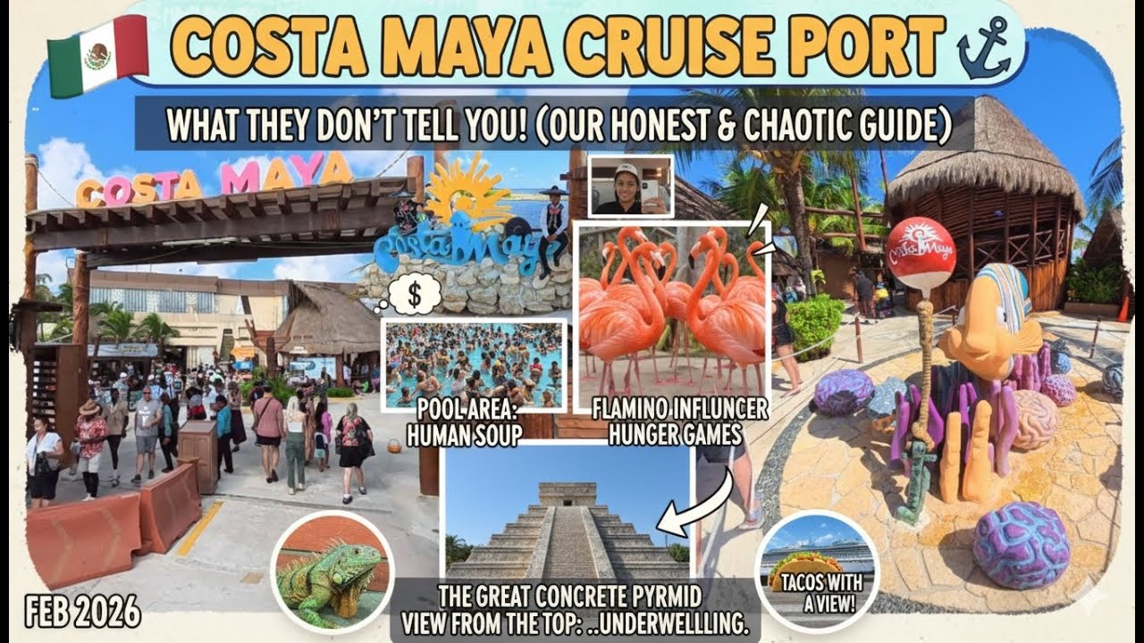3 Ships, 1 Tiny Port: Survival Guide to Costa Maya Cruise Port, Mexico (no talking tour)