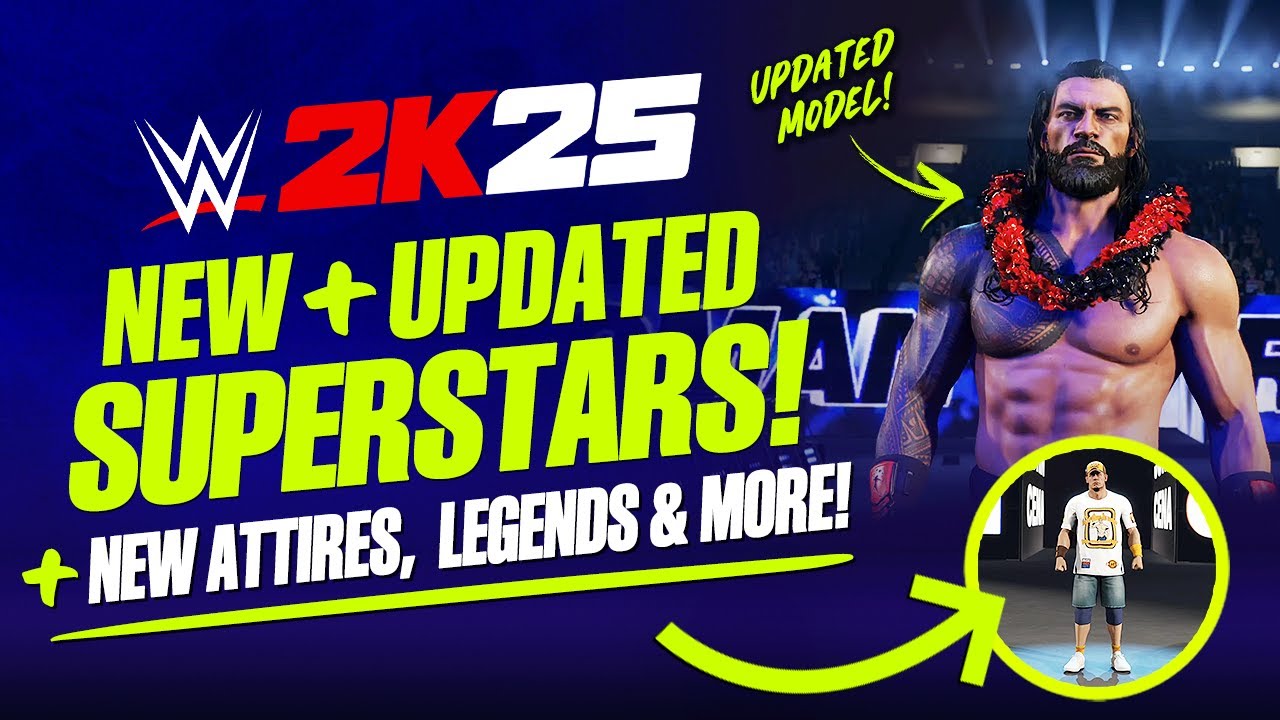WWE 2K25: 20 новых и обновленных суперзвезд, легенд, костюмов Survivor Series, обновлений, творен...