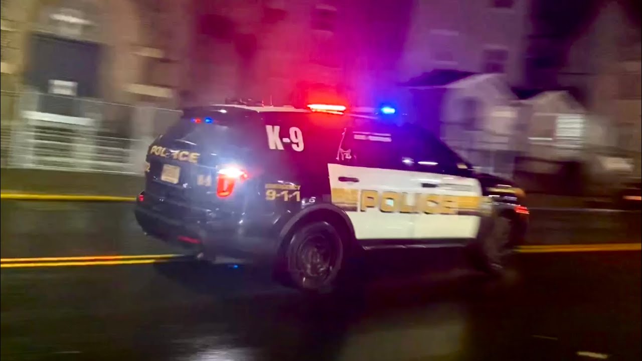 10 Paterson NJ Police Units Responding on Broadway to a large fight on 12th Ave