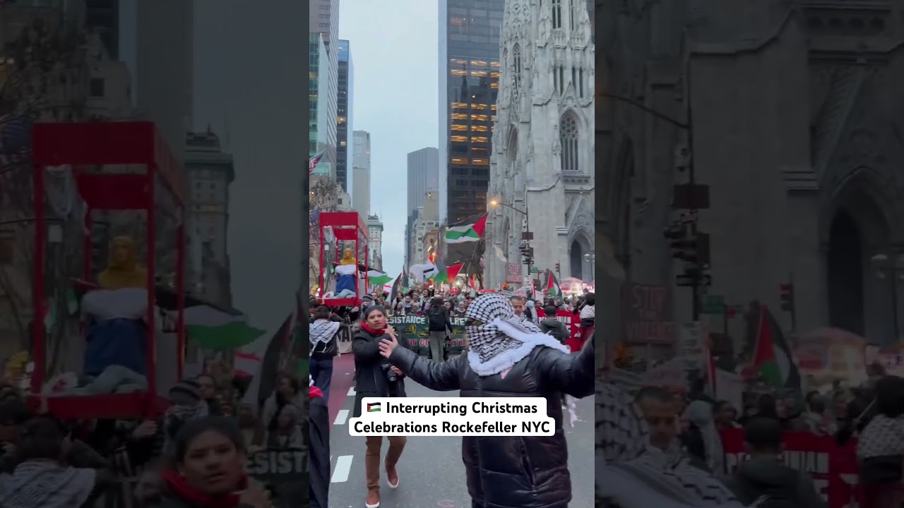 🇵🇸 Protesters Interupting Tourist’s Christmas Celebration in Rockefeller Center NYC