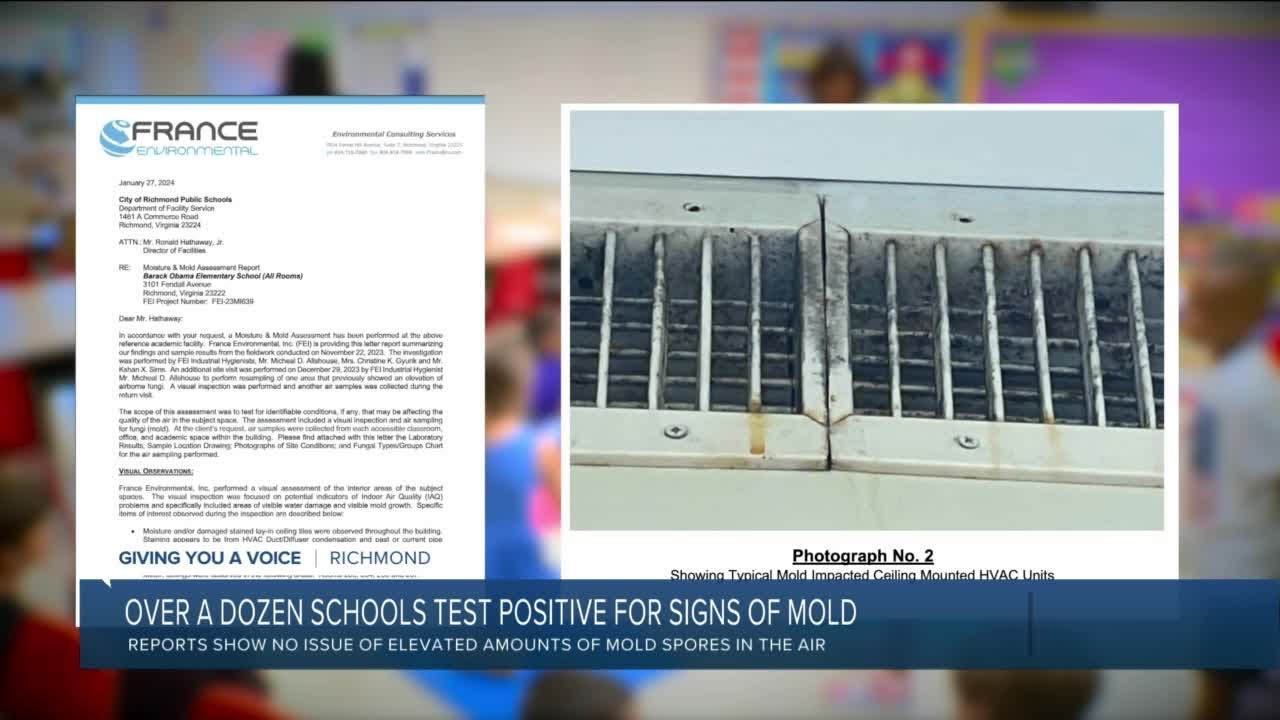 Nearly every Richmond school had visible signs of mold growth, reports reveal