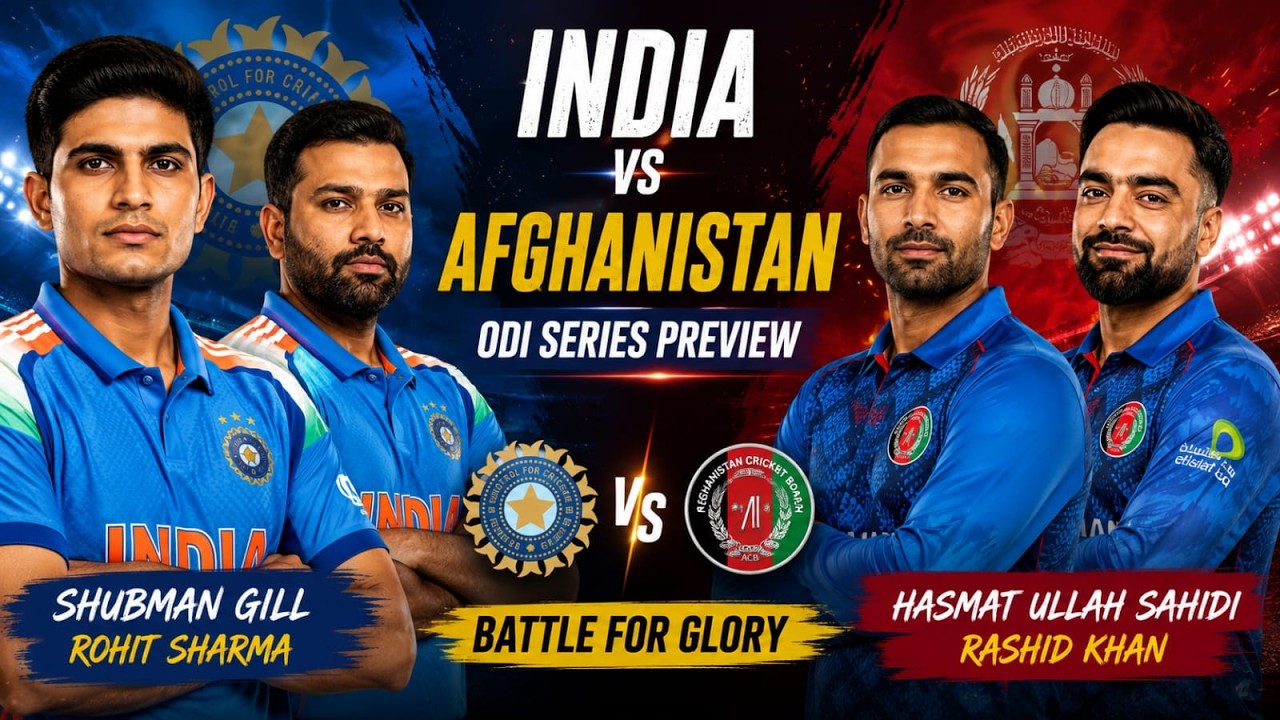 India vs Afghanistan ODI Series 2026 Preview | Rohit & Gill vs Rashid Khan🏏 #cricket #india #live