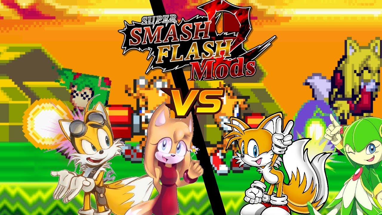 SSF2 09b mod fights-Zooey and Boom Tails Vs. Tails and Cosmo