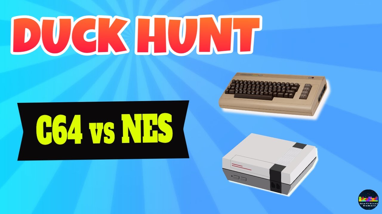 Duck Hunt Gaming Compare (C64 vs Nintendo Entertainment System) 3 rounds of One and Two Ducks