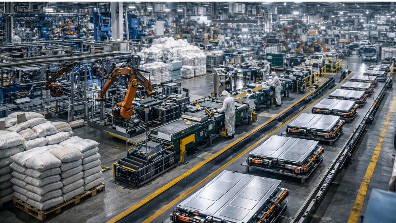 From Raw Lithium to EV Power – Inside a Battery Gigafactory