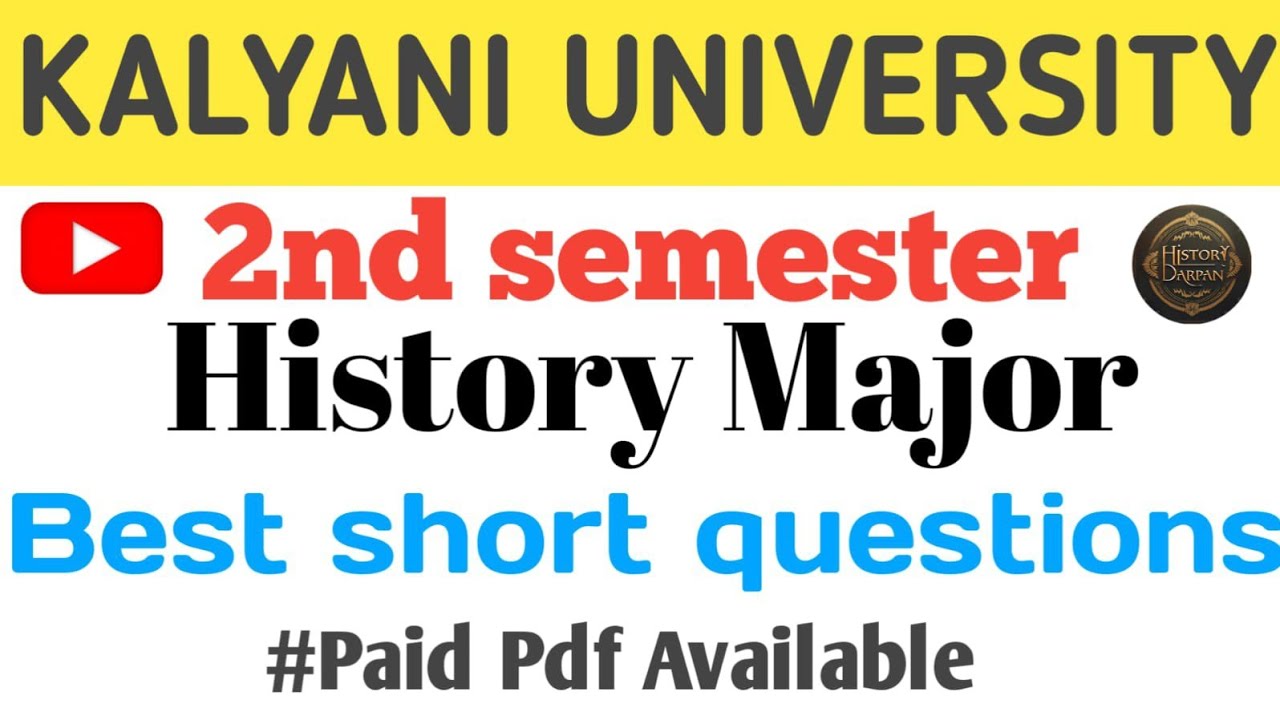 History 2nd semester Major| Suggestion 2025| Kalyani University| Short Questions| #History_Major#ku 