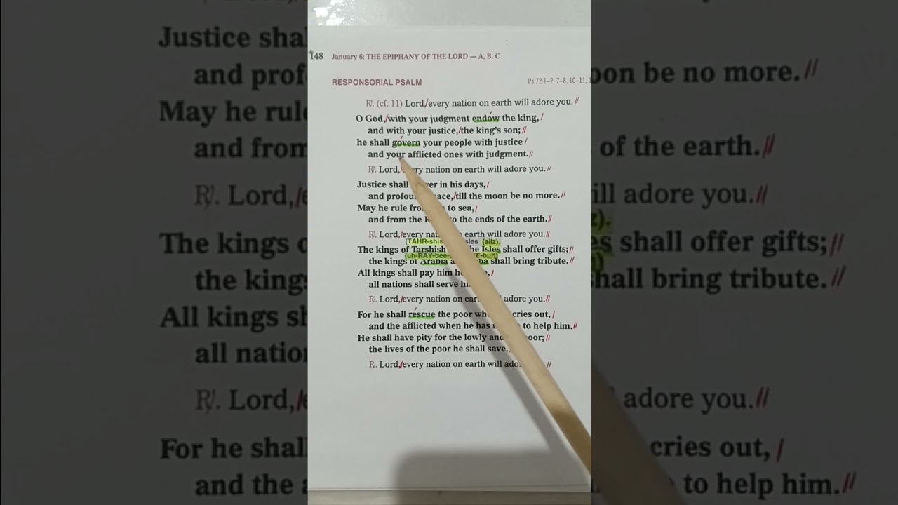 01/04/26 - Solemnity  of Epiphany    Readings,  Responsorial Psalm,  and Prayer of the Faithful 