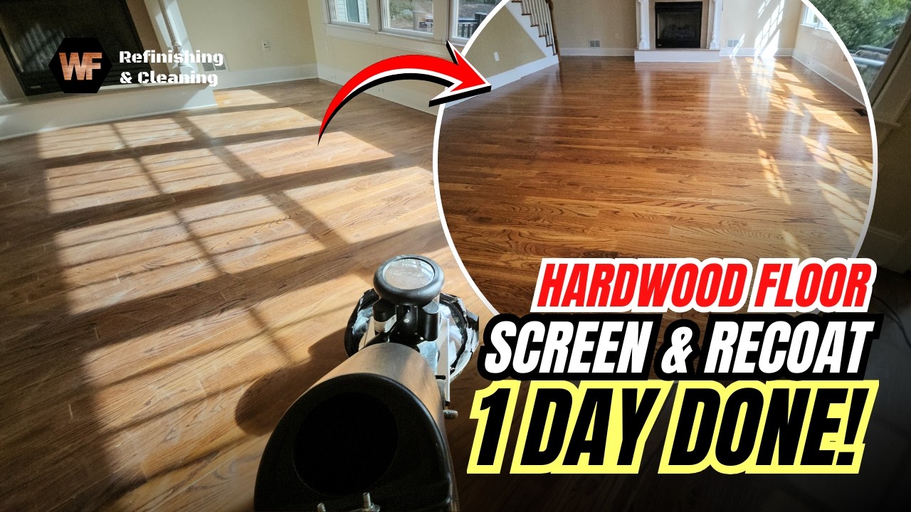 Hardwood Floor Restoration - Screen & Recoat 1-Day Done | Summit NJ