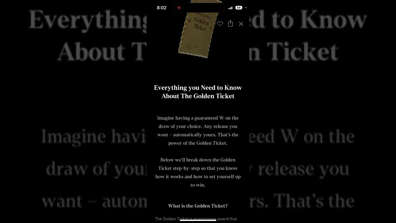 What is a Golden ticket in adidas Confirmed app and how it works! #sneakers #youtube #adidas #fyp