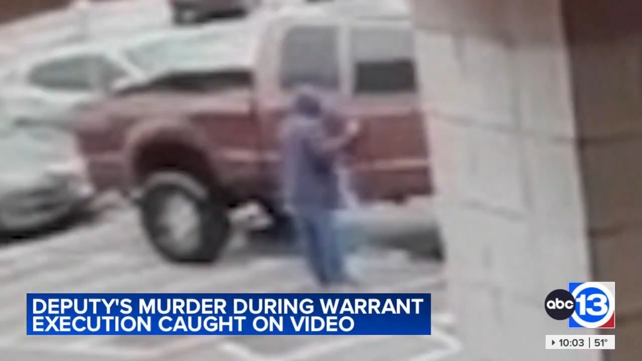 Surveillance video shows the moments before deputy was gunned down serving arrest warrant