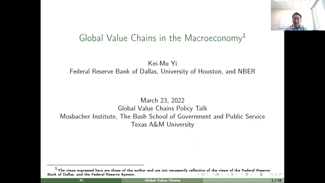 Global Value Chains in the Macroeconomy: Dr. Kei-Mu Yi