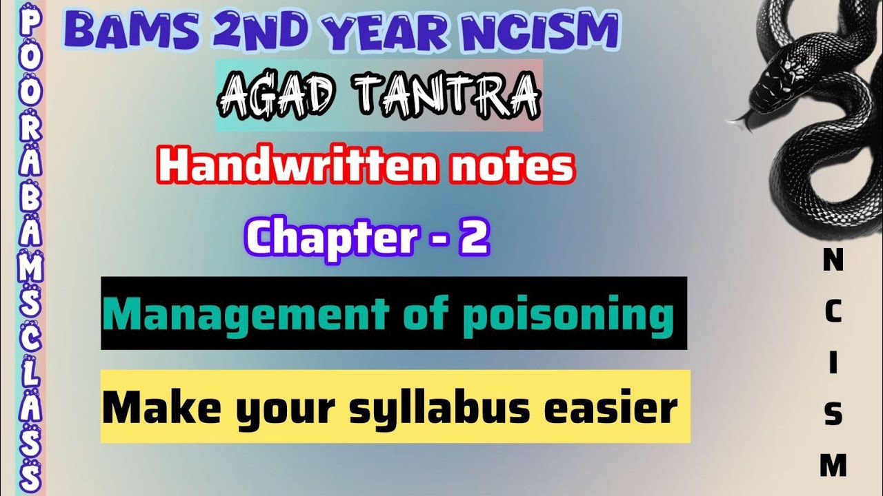 Agad tantra, chapter -2, management of poisoning, चिकित्सा के 24 उपक्रम,BAMS,2nd prop,ncism syllabus