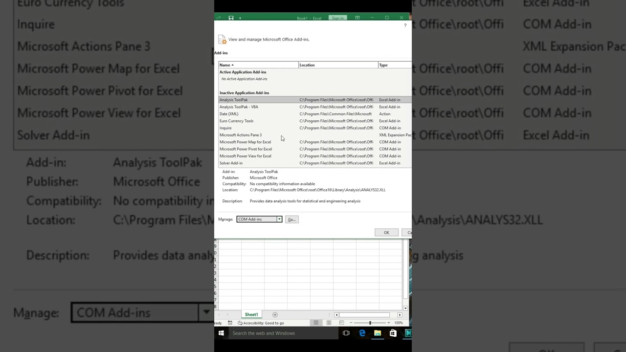 How to use add ins in MS EXCEL