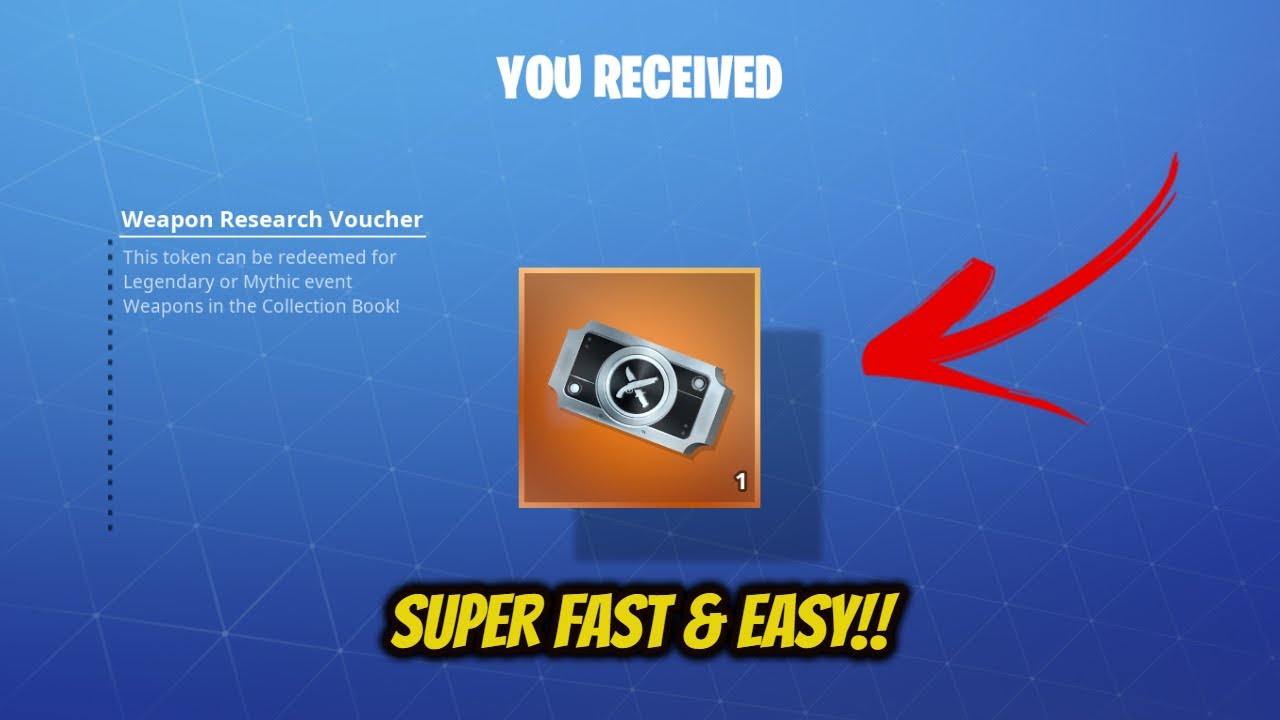 КАК ПОЛУЧИТЬ ВАУЧЕРЫ НА ИССЛЕДОВАНИЕ ОРУЖИЯ *СУПЕР БЫСТРО* (2023) Fortnite STW