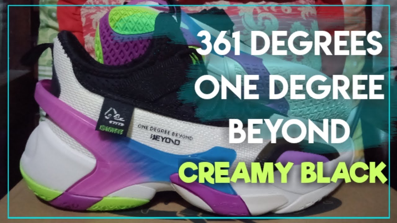 361 Degrees One Degree Beyond Creamy Black murang sapatos