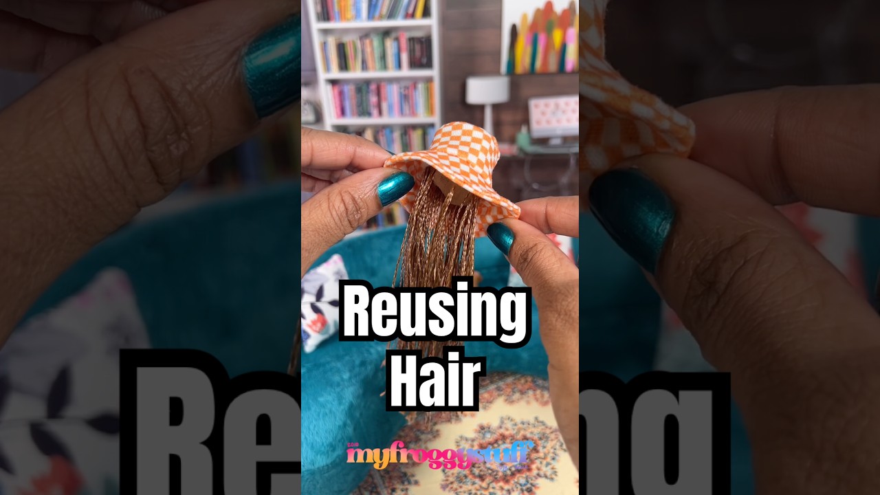 Reusing Doll Hair to Make a Hat Wig | Five Below Find | DIY Doll Wig