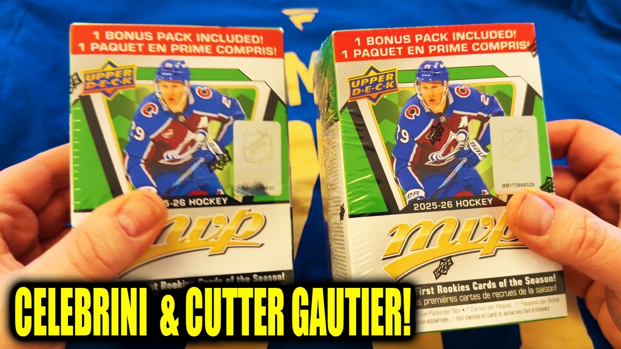 Macklin Celebrini & Cutter Gauthier PULLED! Opening Two 2025-26 Upper Deck MVP Blaster Boxes Break