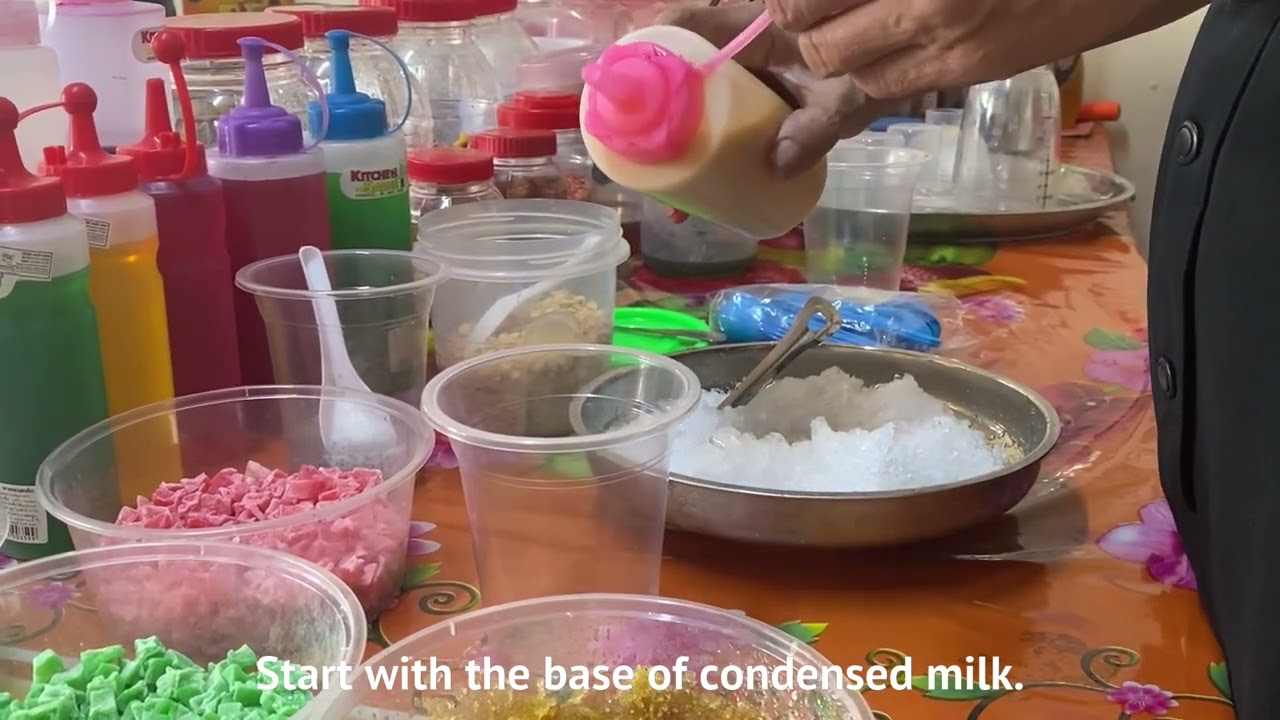 ဗမာရေခဲသုပ်လုပ်နည်း | Burmese Style Ice Shaved Dessert