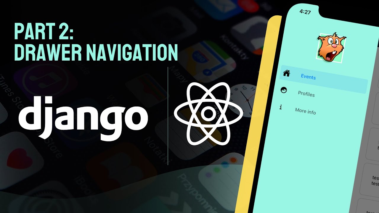 React Native with Django | Part 2: Add Drawer Navigation (sidebar)