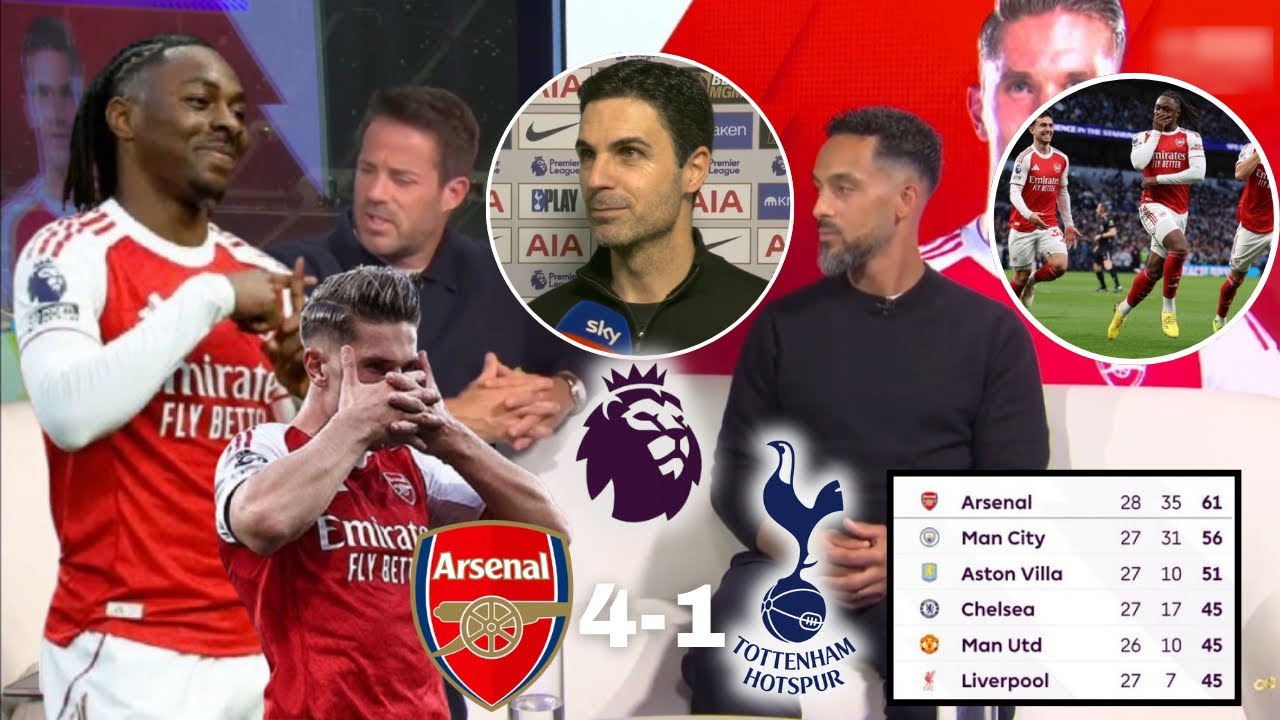 “UNBELIEVABLE Derby Chaos!”🔥Redknapp STUNNED as Arsenal Thrash Spurs 4-1 | Neville: ‘Leagues Apart!’